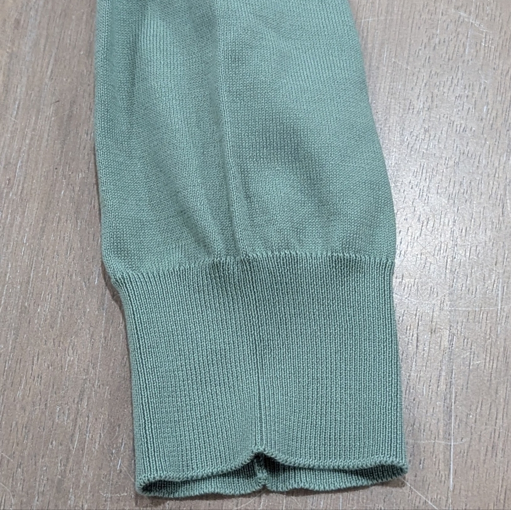 $695 Mens Ralph Lauren Purple Label Cotton Crewneck Sweater Light Green Large - Picture 4 of 6